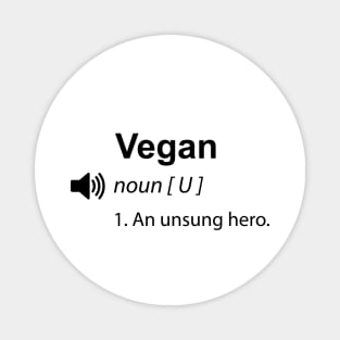 Funny vegan definition - Women Men Kids Sticker Magnet